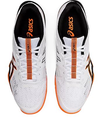 Asics Gel-Blade 8 Men's Court Shoe White/Black/Orange 1071A066-100 Women's Court Shoes Asics 