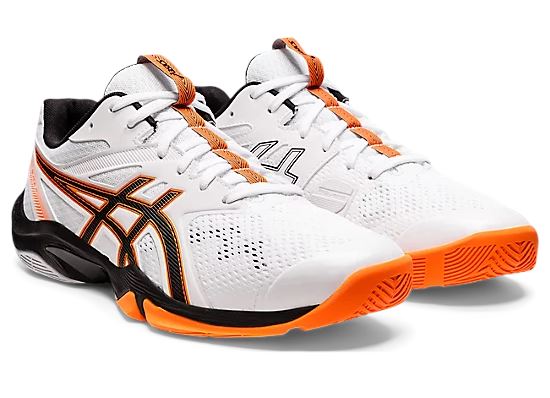 Asics Gel-Blade 8 Men's Court Shoe White/Black/Orange 1071A066-100 Women's Court Shoes Asics 