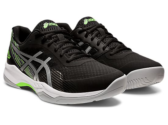 Asics Gel Game 8 Black-Silver-Green Men's tennis shoes 1041A192-004 Men's Tennis Shoes Asics 