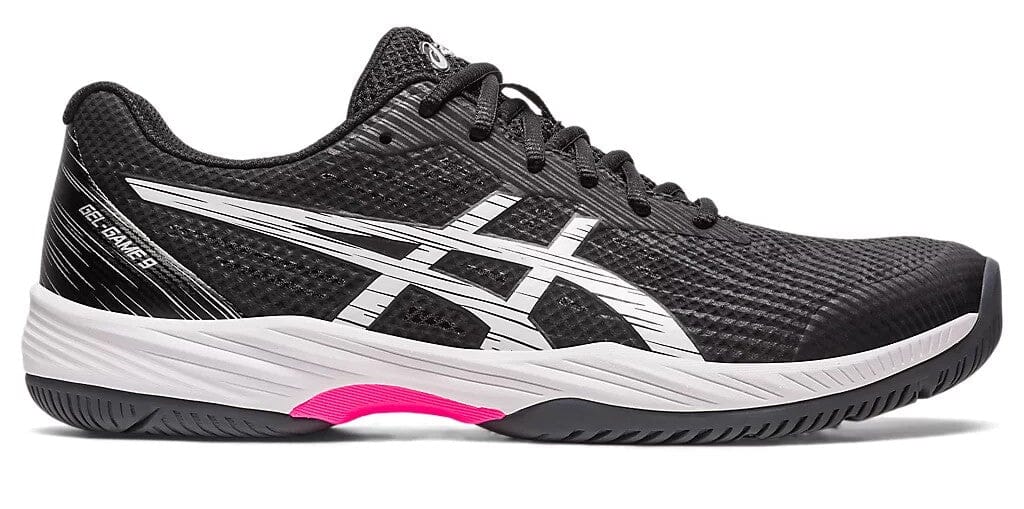 Asics Gel-Game 9 Men's Tennis Shoes Black/Hot Pink 1041A337-001 Women's Tennis Shoes Asics 