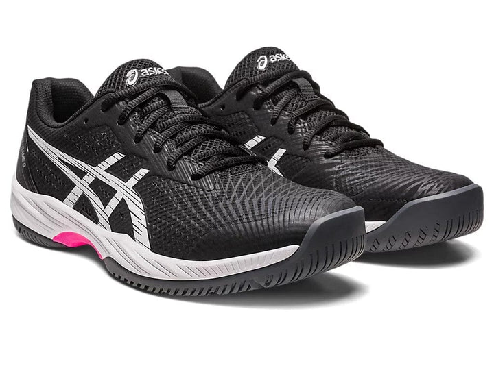 Asics Gel-Game 9 Men's Tennis Shoes Black/Hot Pink 1041A337-001 Women's Tennis Shoes Asics 