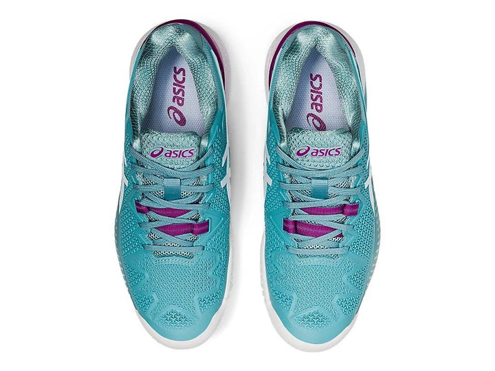 Asics Gel Resolution 8 Women's Tennis Shoes Smoke Blue/White 1042A072-403 Women's Tennis Shoes Asics 