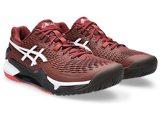 Asics Gel-Resolution 9 Antique Red/White Men's tennis shoes 1041A330-600 Men's Tennis Shoes Asics 