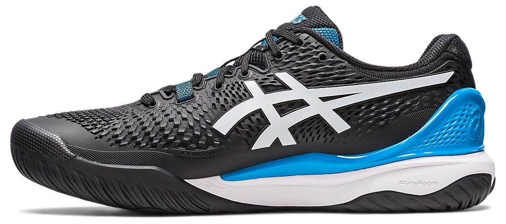 Asics Gel-Resolution 9 French Black/White/Blue Men's tennis shoes 1041A330-001 Men's Tennis Shoes Asics 