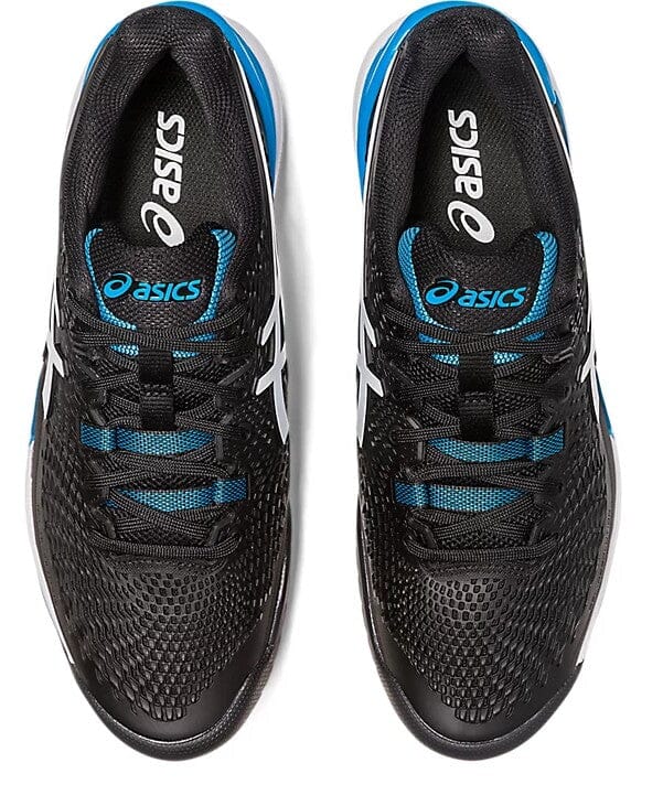 Asics Gel-Resolution 9 French Black/White/Blue Men's tennis shoes 1041A330-001 Men's Tennis Shoes Asics 