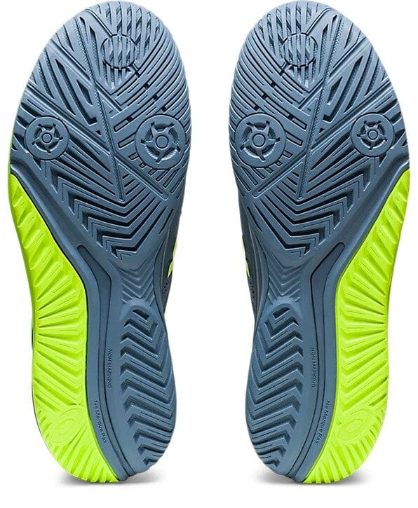 Asics Gel-Resolution 9 Steel Blue/Hazard Green Men's WIDE Tennis Shoes 1041A376-400 Men's Tennis Shoes Asics 
