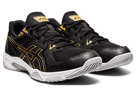 Asics Gel-Rocket 10 Men's Court Shoe Black/Gold 1071A054-002 Men's Court Shoes Asics 