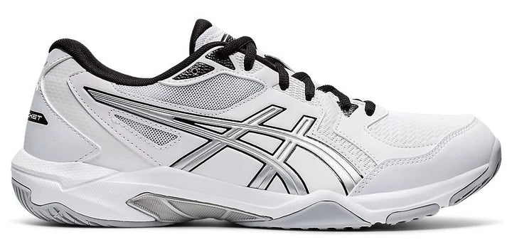 Asics Gel-Rocket 10 Men's Court Shoe White/Silver 1071A054-105 Men's Court Shoes Asics 