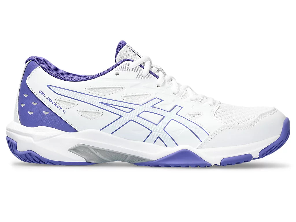 Asics Gel-Rocket 11 Unisex Court Shoe White/White 1072A093-100 Women's Court Shoes Asics 