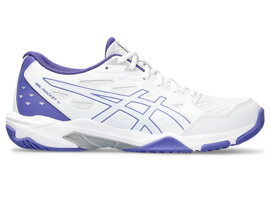 Asics Gel-Rocket 11 Unisex Court Shoe White/White 1072A093-100 Women's Court Shoes Asics 