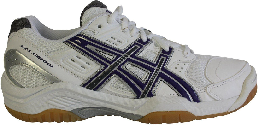 Asics Gel Squad White-Purple Women's Court Shoes E163N 0135 Women's Court Shoes Asics 