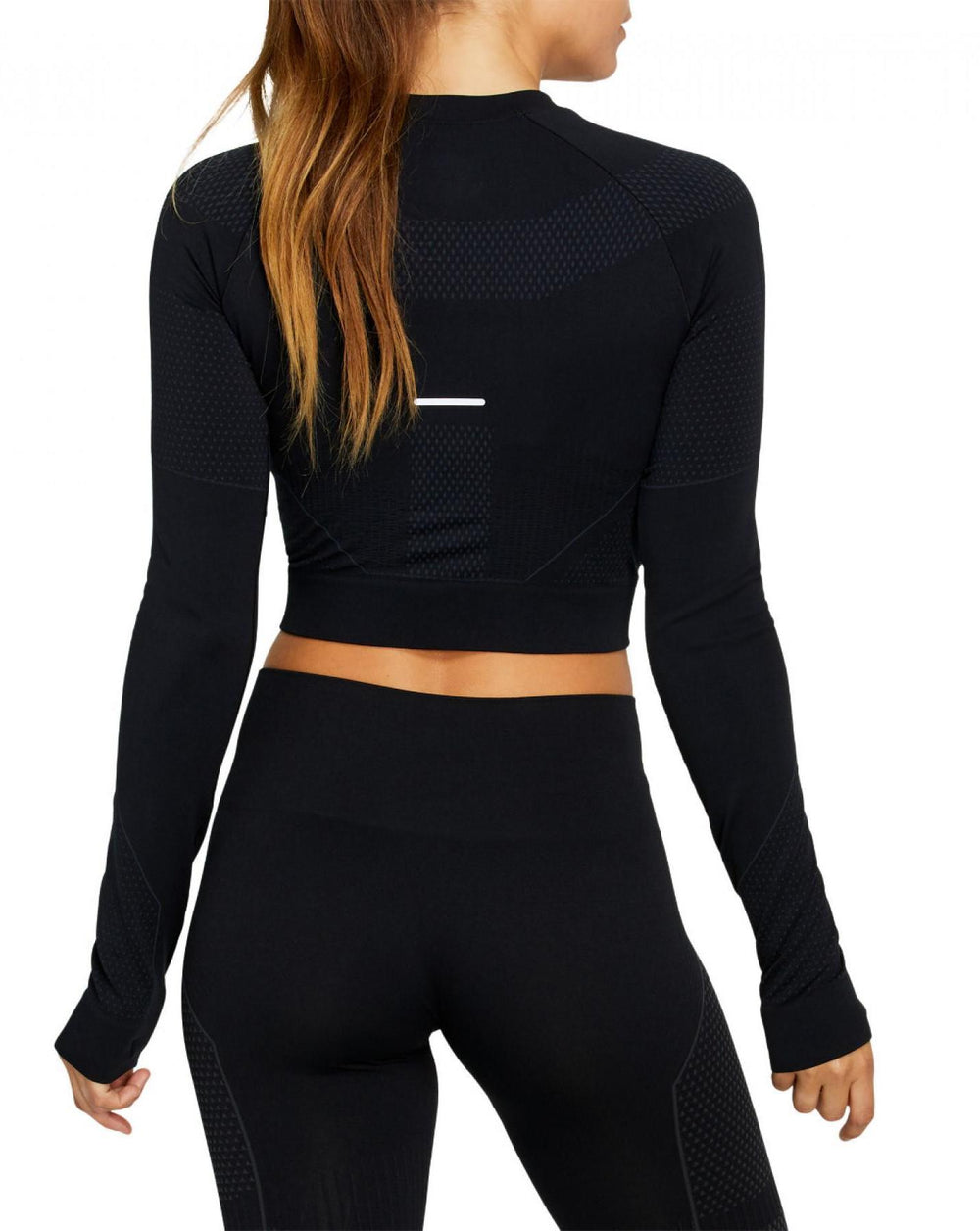 Asics Long Sleeve Jersey Lite-show Crop Black 2012B271 T-Shirts Ladies Asics 