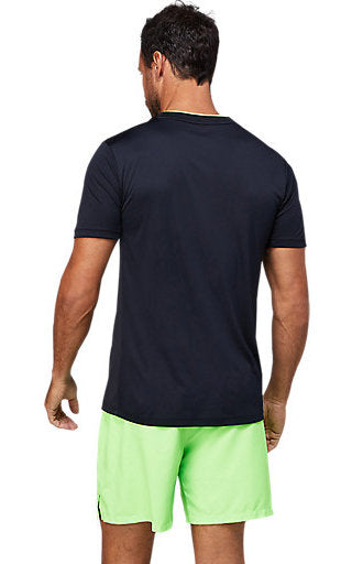 Asics Men's Court Graphic SS Top Black/Green T-Shirt 2041A172-001 Men's Clothing Asics 