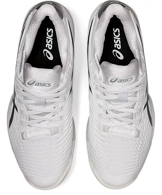 Asics Solution Speed FF 2 Unisex Tennis Shoe White/Black 1042A136-100 Women's Tennis Shoes Asics 