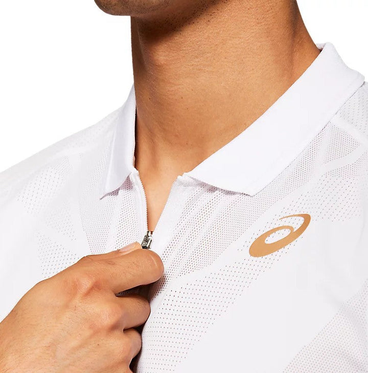 Asics Tennis Polo-Shirt White 2041A078-100 Men's Clothing Asics 