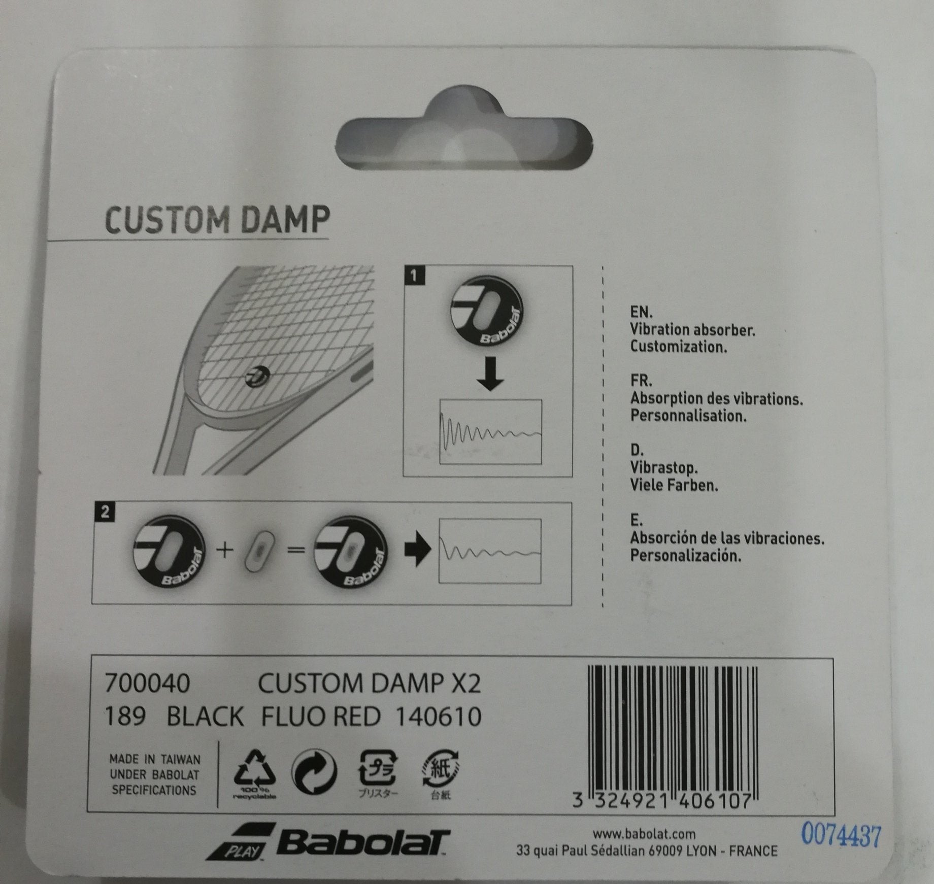 Babolat Custom Damp FEEL Vibration Dampener 2 Pack Sports Virtuoso