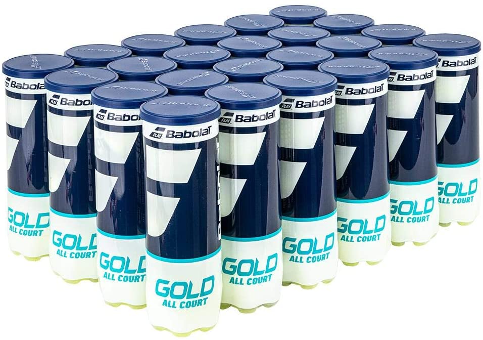 Babolat Gold All Court Tennis balls case of 24 - 3 Ball Tubes (72 balls) Tennis balls Babolat 