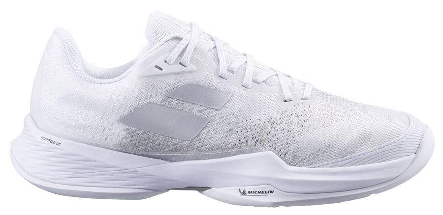 Babolat Jet Mach III White/Silver Grass Court Men's Tennis Shoe 30S21629 Sample Men's Tennis Shoes Babolat 