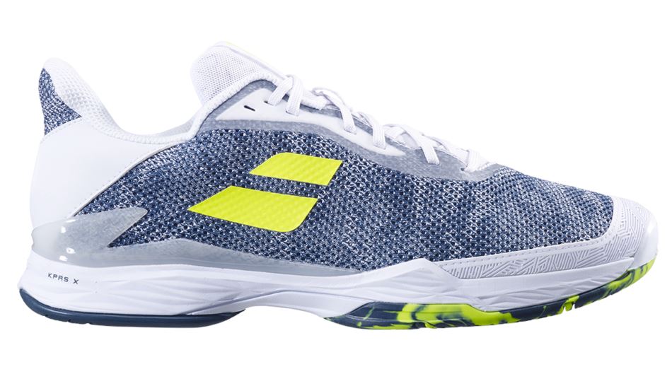 Babolat Jet Tere White/Dark Blue/Green All Court Men's Tennis Shoe Men's Tennis Shoes Babolat 