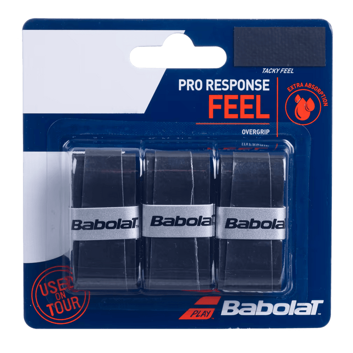 Babolat Pro Response Feel Overgrip Pack of 3 Grips Babolat Black 