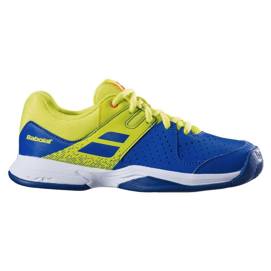 Babolat Pulsion Indoor Jr Blue/Yellow Tennis Shoe KidsTennisShoes Babolat 
