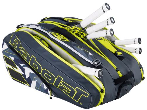 Babolat Racquet Bag RH X12 2023 PURE AERO Black/Lime Bags Babolat 