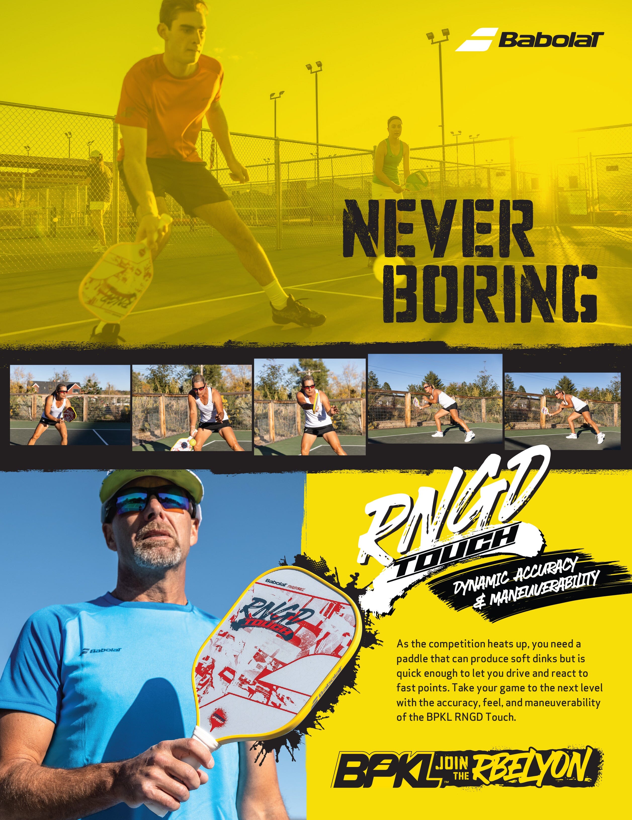 ピックルボールパドル バボラ RNGD TOUCH Babolat RNGD Pickleball Paddle | Best Paddles | Pickleball