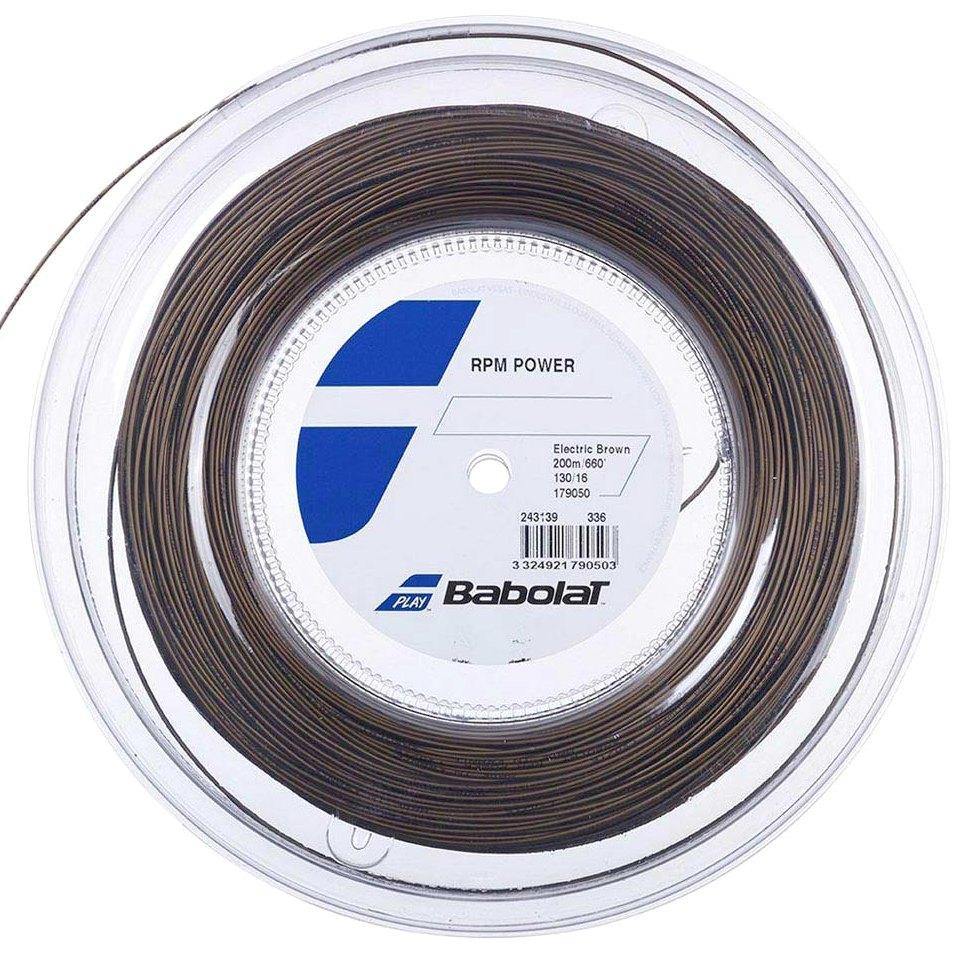 Babolat RPM Power 16g Electric Brown Tennis 200m String Reel Tennis Strings Babolat 