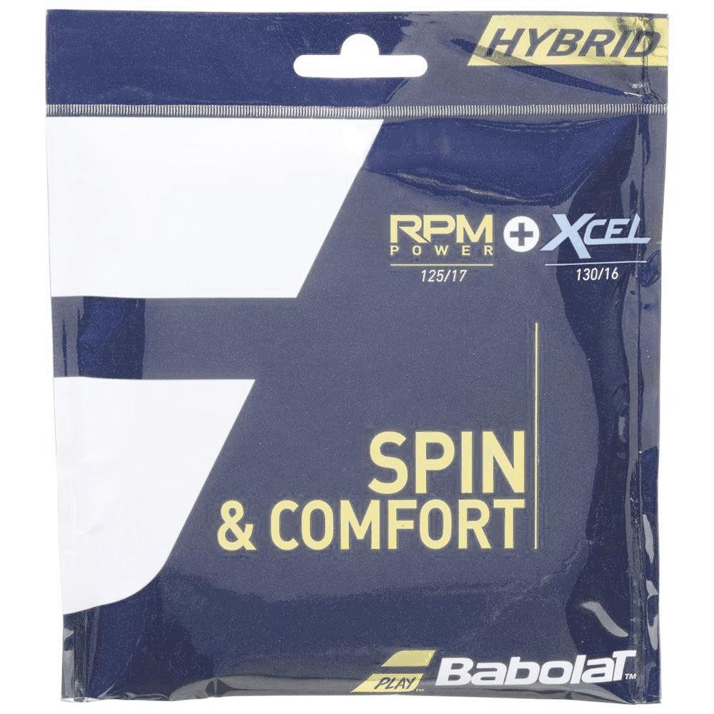Babolat RPM Power 17g + XCEL 16g Hybrid Tennis 12M String Set Tennis Strings Babolat 