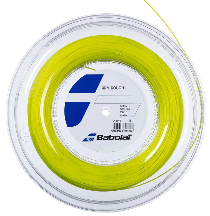 Babolat RPM Rough 16g Tennis 200M/660 Feet String Reel Tennis Strings Babolat Yellow 