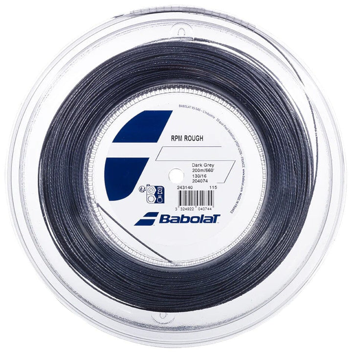 Babolat RPM Rough 17g Tennis 200M/660 Feet String Reel Tennis Strings Babolat Dark Grey 