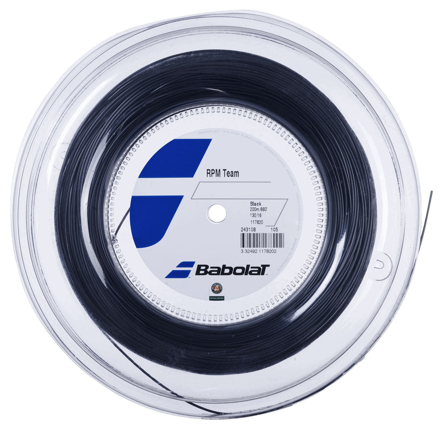 Babolat RPM Team 17g Black Tennis 200M/660 Feet String Reel Tennis Strings Babolat 