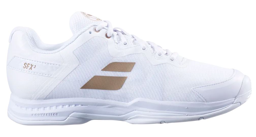 Babolat SFX3 All Court Men's Wimbledon White/Gold Hybrid Tennis Shoe Men's Tennis Shoes Babolat 