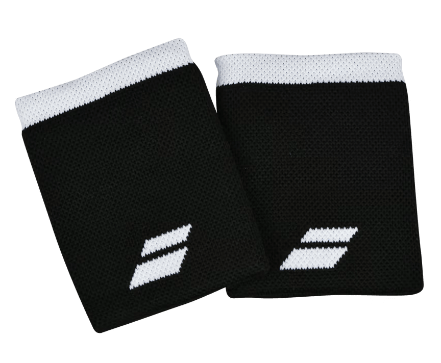 Babolat Wristband - Logo Jumbo - pack of 2 Wristbands, Headbands Babolat Black/White 