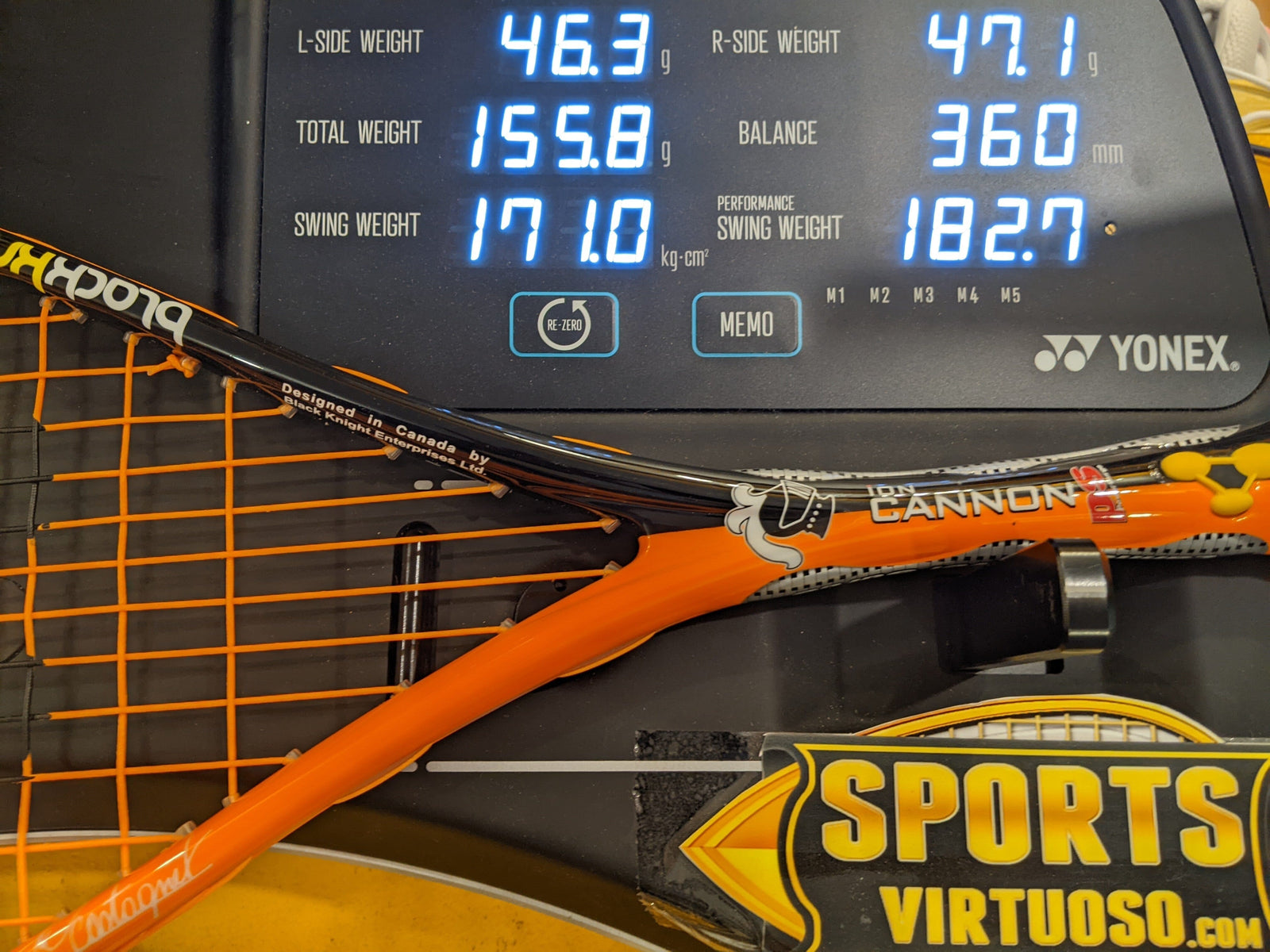 Black Knight Ion Cannon Power Surge (PS) Castagnet Orange/Black Squash Racquet Squash Racquets Black Knight 