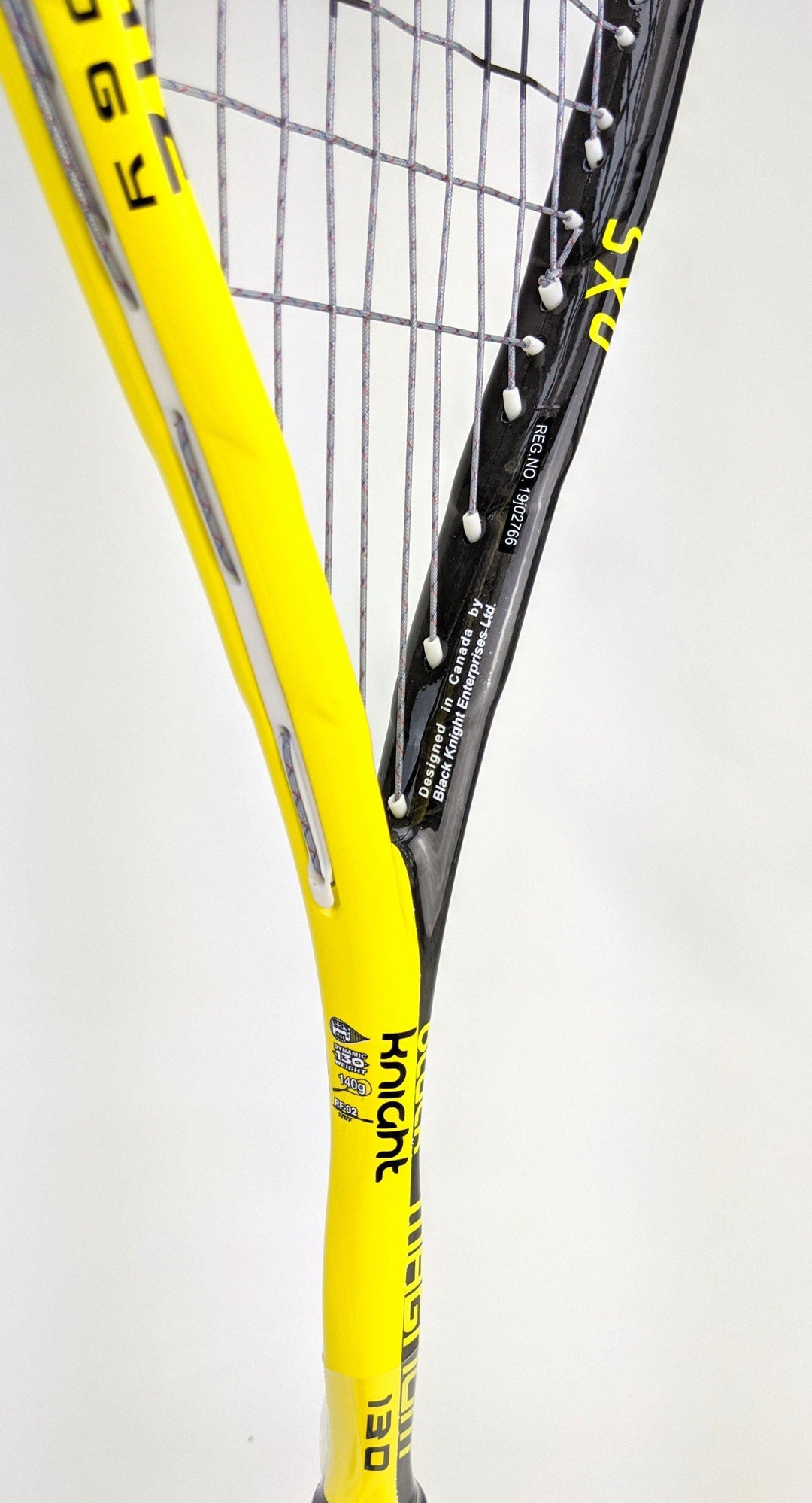Black Knight NXS Magnum 130 Black/Yellow Squash Racquet Squash Racquets Black Knight 