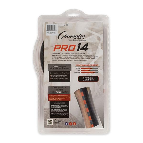 Champion Sports Pro 14 Table Tennis 7-ply Extra Light Paddle Ping-Pong-Racquets Cornilleau 