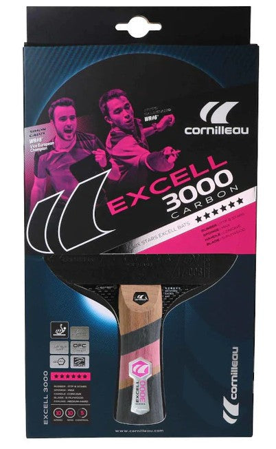 Cornilleau Excell 3000 Carbon Table Tennis Paddle Ping-Pong-Racquets Cornilleau 