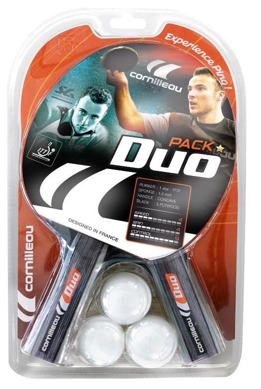 Cornilleau Table Tennis Paddle Duo Pack with 3 ping-pong balls Ping-Pong-Racquets Cornilleau 