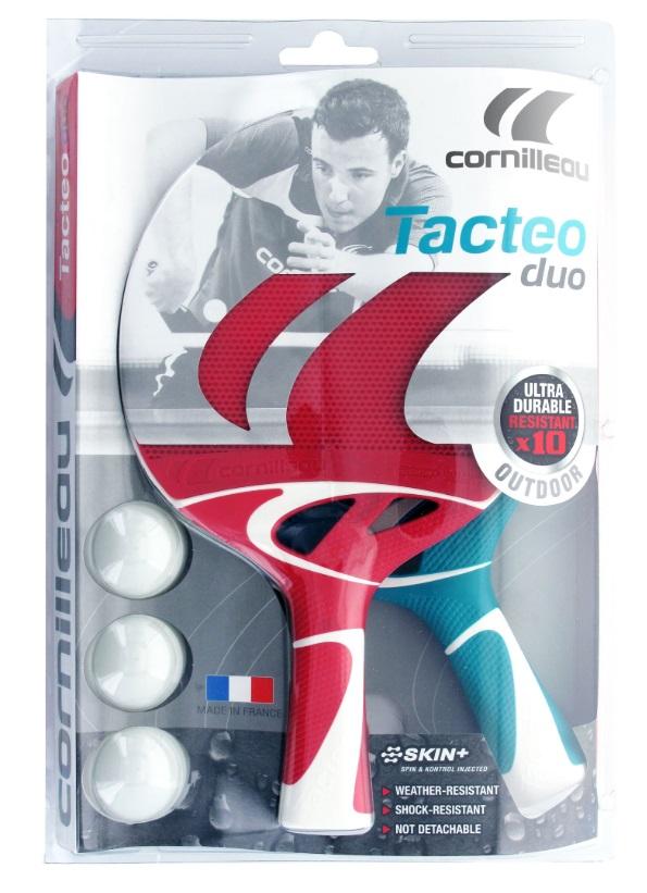 Cornilleau Tacteo Pack Duo Table Tennis Paddles and 3 balls Ping-Pong-Racquets Cornilleau 