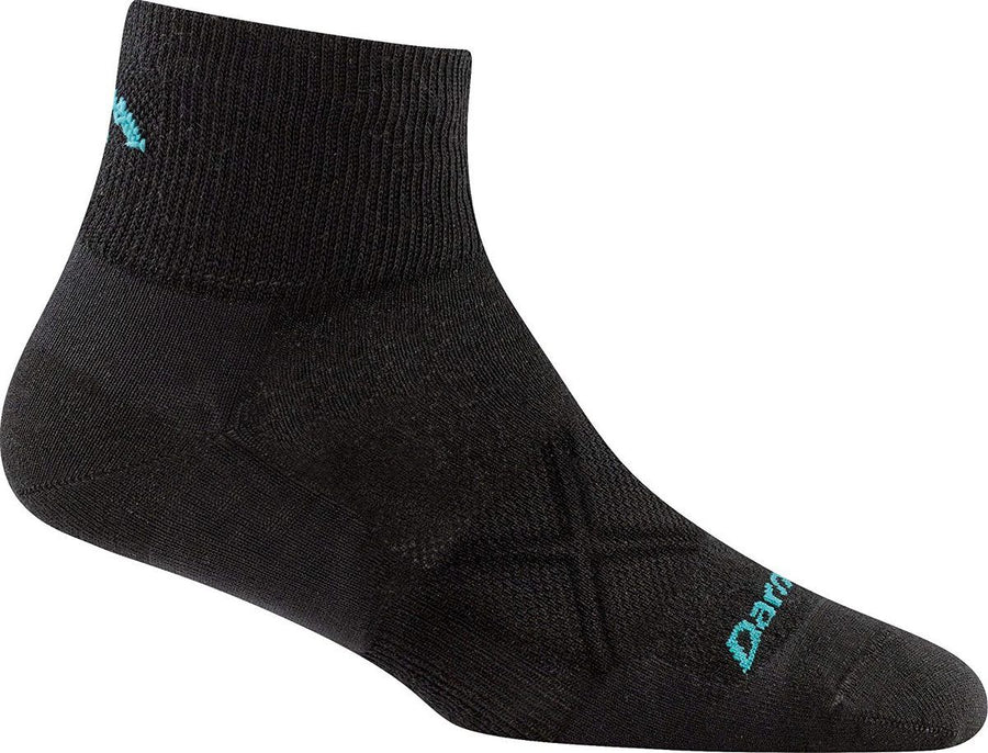 Darn Tough 1/4 cushion sock Women's Running 1760 Black Socks Darn Tough 