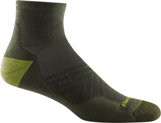 Darn Tough 1/4 Sock Ultra-Lightweight with cushion RUN Men's Socks 1040 Socks Darn Tough Large (men 10-12) Fatigue 