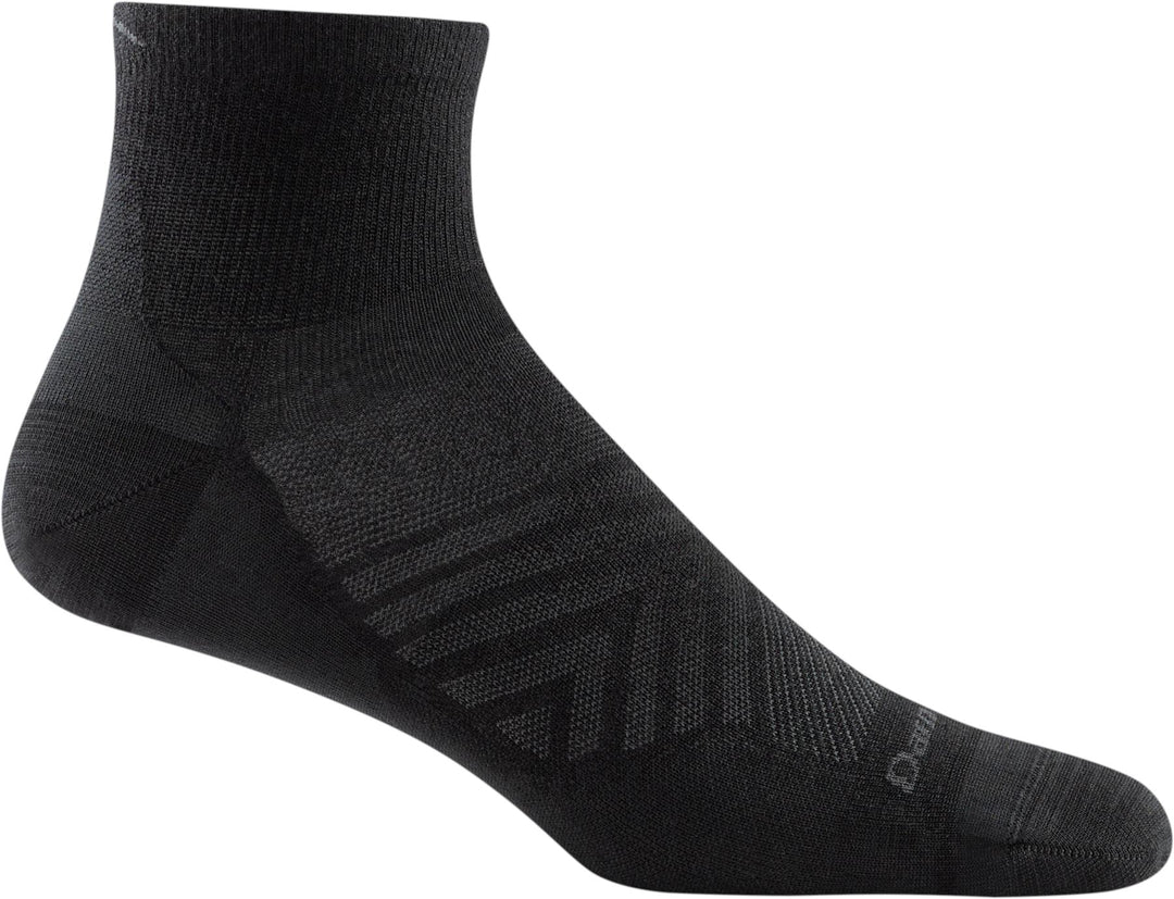 Darn Tough 1/4 Sock Ultra-Lightweight with cushion RUN Men's Socks 1040 Socks Darn Tough XLarge (men 12-15) Black 