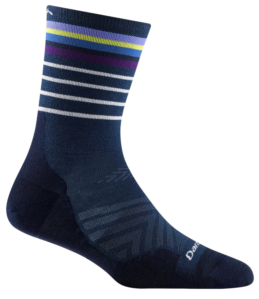 Darn Tough Micro Crew Sock Ultra-Lightweight no cushion RUN Stride 1045 Socks Darn Tough Large (10-12 women) Stride Midnight 