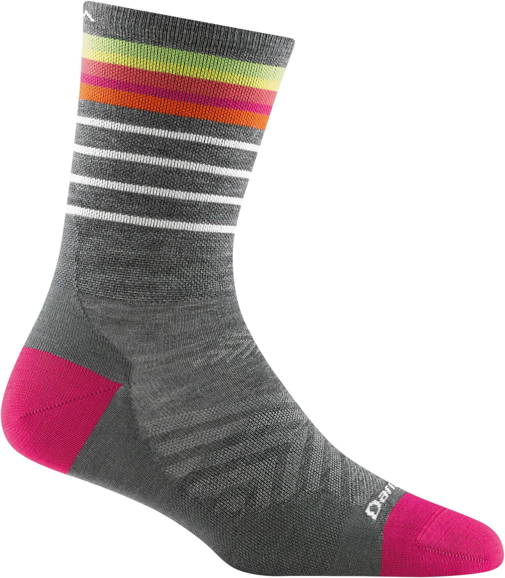 Darn Tough Micro Crew Sock Ultra-Lightweight no cushion RUN Stride 1045 Socks Darn Tough Small (4-7 women) Stride Grey 