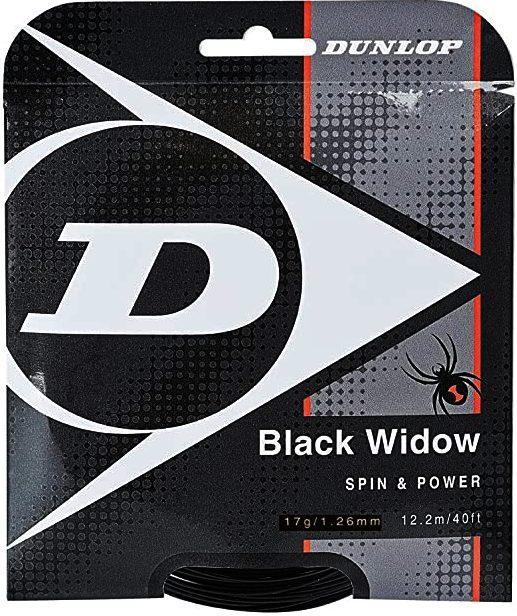 Dunlop Black Widow 17g Black Tennis 12M String Set Tennis Strings Dunlop 