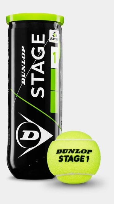 Dunlop Junior Green Dot Tennis Balls (Stage 1) - Case of 24 3 ball cans (72 balls) Tennis balls Dunlop 