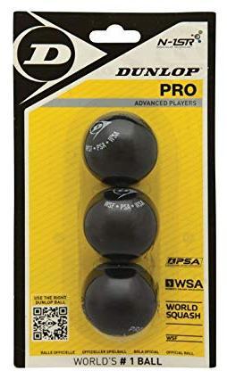 Dunlop Pro Squash 3-Ball Blister Pack 700109US Squash Balls Dunlop 