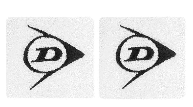 Dunlop Short Wristband with logo (packet of 2) Wristbands, Headbands Dunlop White 