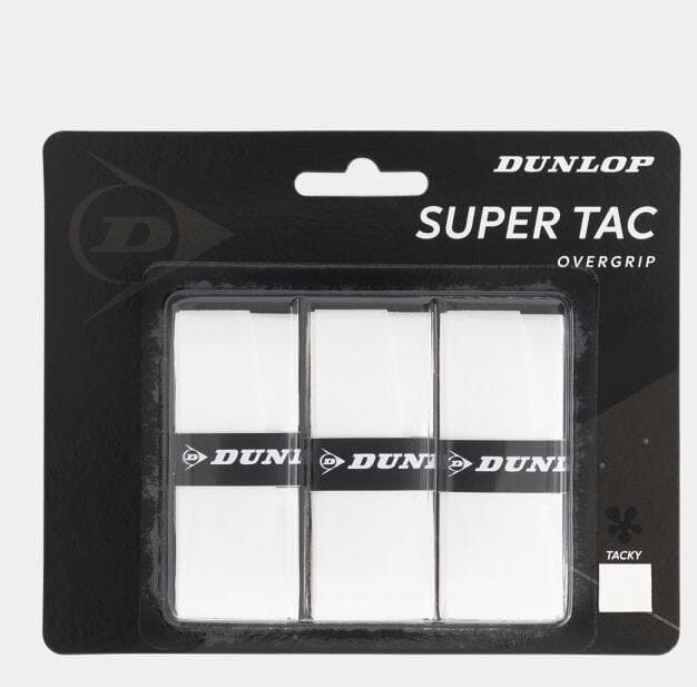 Dunlop Super Tac Overgrip pack of 3 Grips Dunlop White 